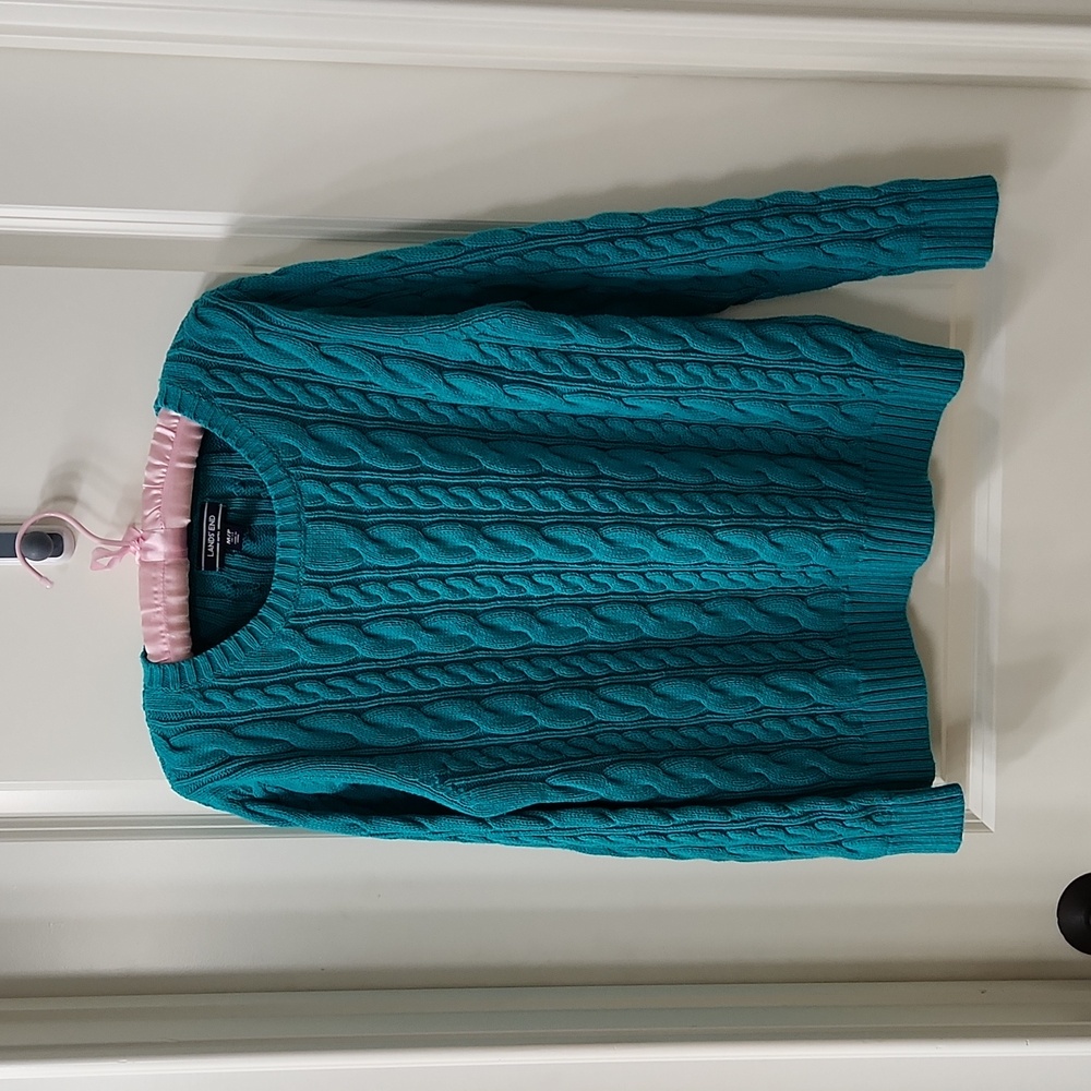 Cable sweater, Lands End, M